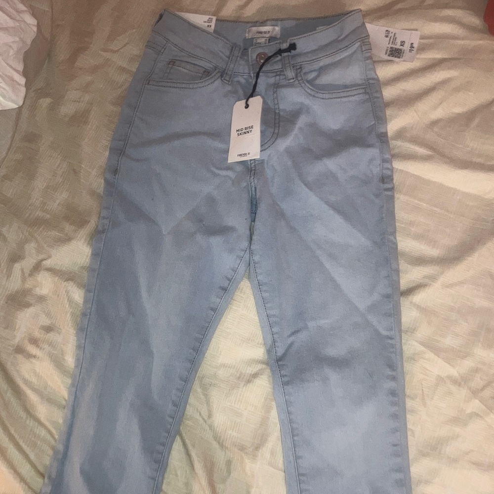 Forever 21 Light Blue Skinny Jeans